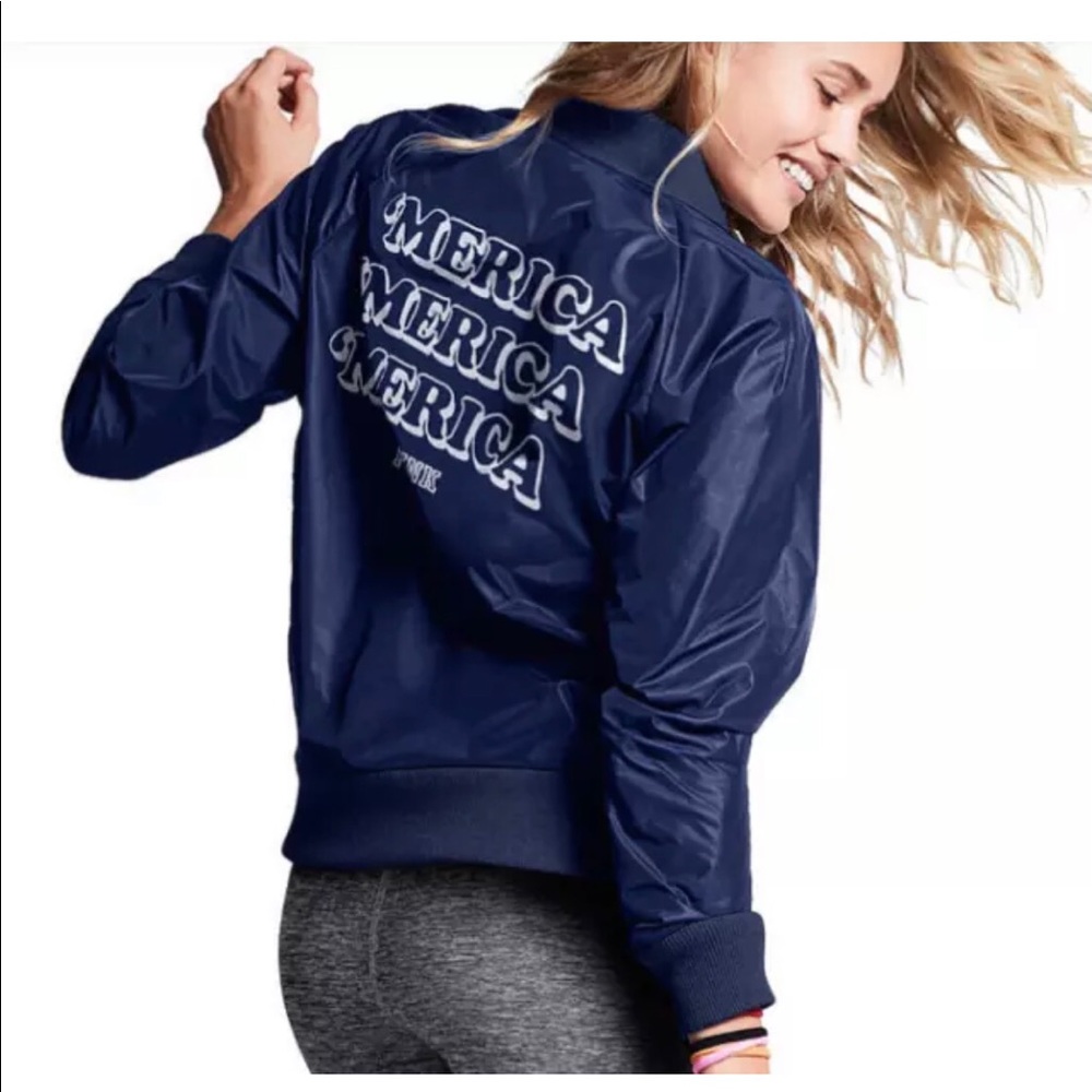 Victoria’s Secret Satin ‘Merica Bomber Jacket USA
